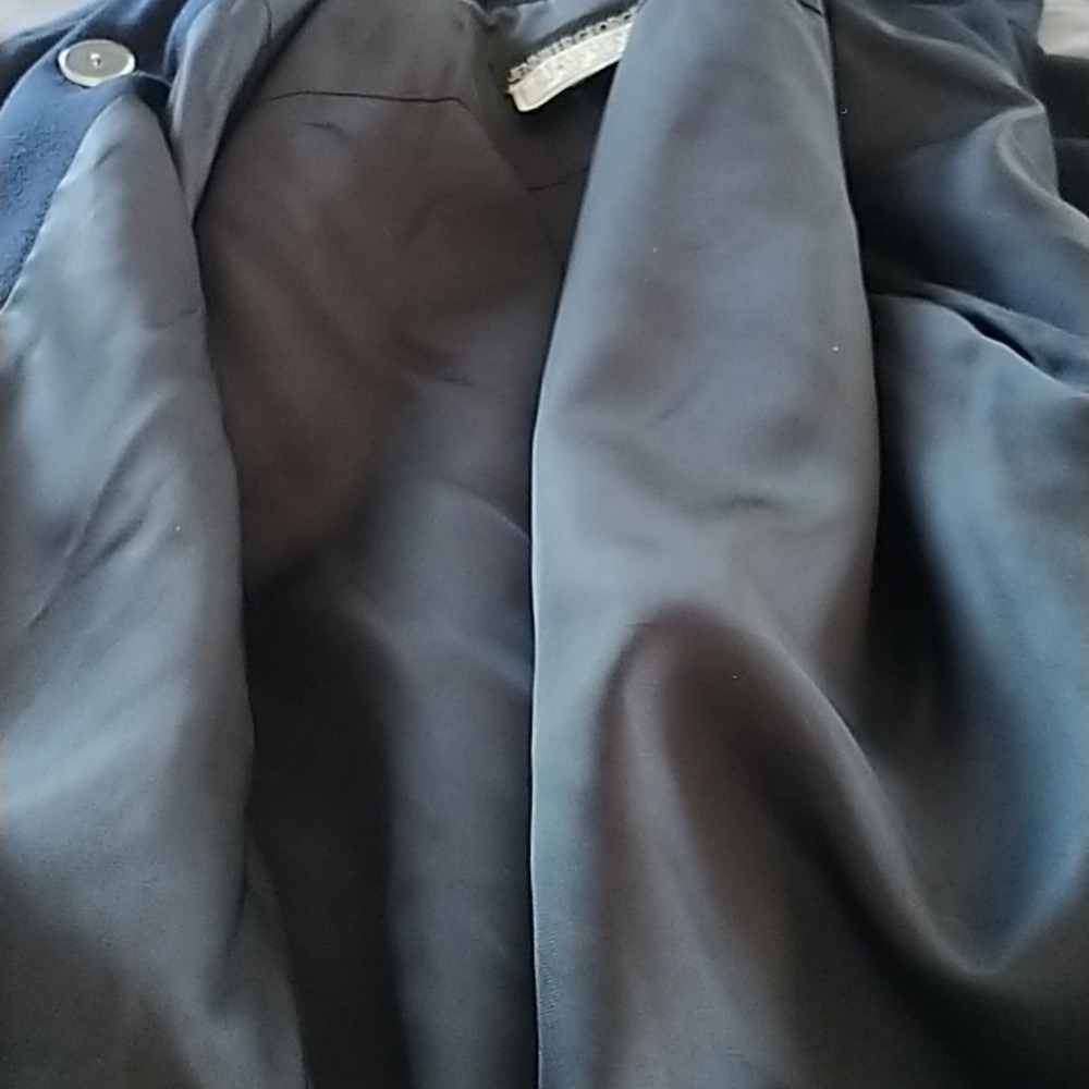 Bergdorf Goodman/Jennifer George Pea Coat Navy Vintage 6 - Picture 12 of 15